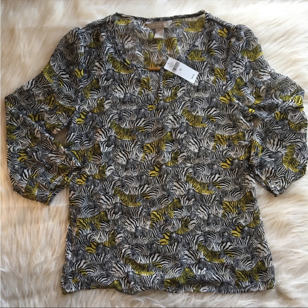 NWT, Banana Republic top extra small zebra print
